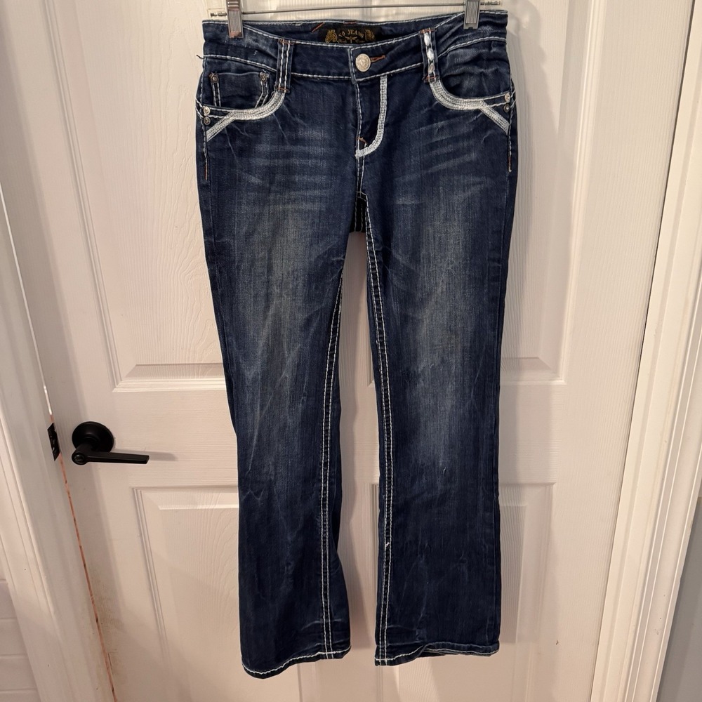VO Jeans Designed By Los Angeles Virgin Only Size 28‎ Blue Jeans Low Rise Boot